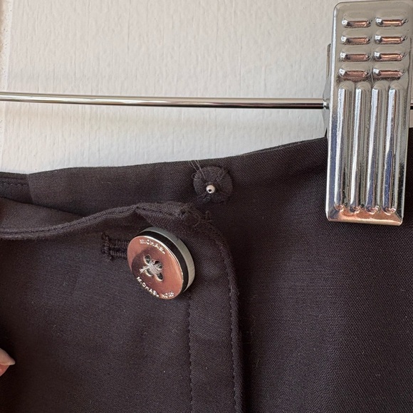 Michael Kors Black A-Line Mini Skirt Silver Buttons |  Size 4 - Picture 5 of 5